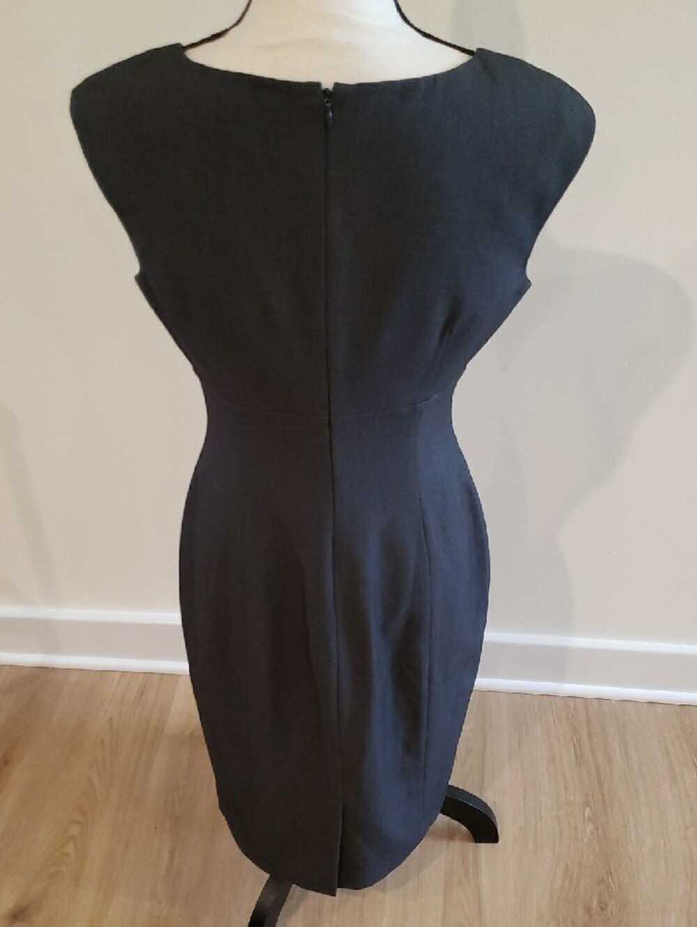 Calvin Klein Black Classic Sleeveless Sheath Dress Square Neck - Picture 3 of 6